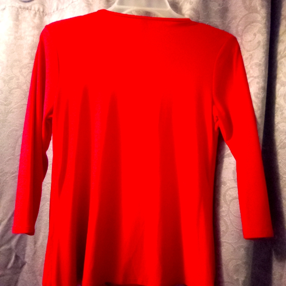 Ashley Blue 3/4 Sleeves Blouson Top